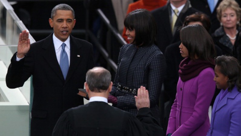 21 DE ENERO DE 2013: El presidente Barack Obama es investido presidente de EEUU por segunda vez.<br /><br /><br /> La juramentación de Obama <br />