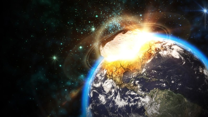 Asteroides impactando. Apocalipsis 6: 13: ”… y las estrellas cayeron del cielo a la tierra, como caen los higos verdes de la higuera cuando ésta es sacudida por un fuerte viento”.