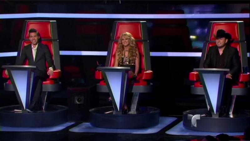 Los "coaches" también se mostraban impacientes y emocionados por conocer a "la voz" ganadora del concurso.