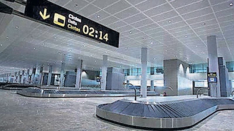 Cinta de maletas de un aeropuerto.