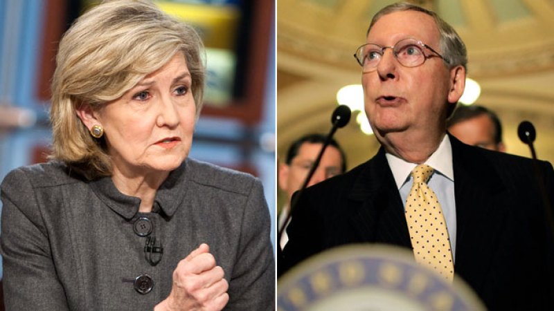 Kay Bailey Hutchison, de Texas a la izquierda y Jon Kyl, de Arizona, a la derecha.