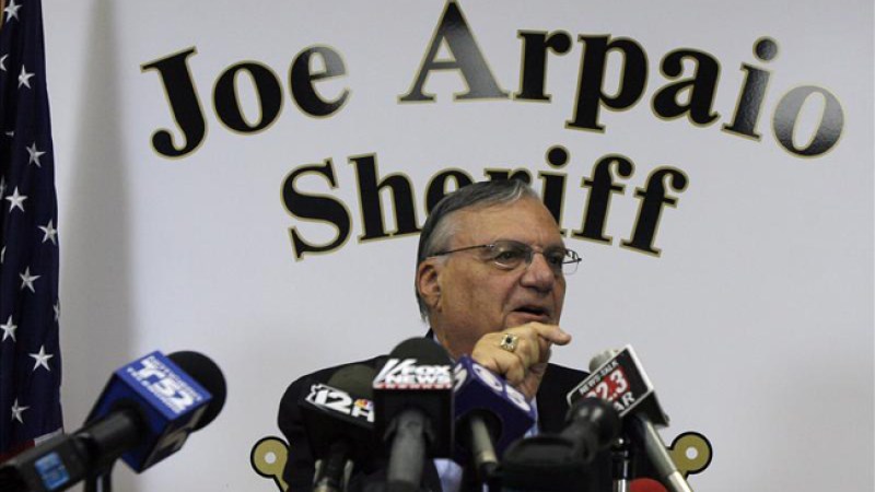 El alguacil del Condado Maricopa en Arizona, Joe Arpaio.