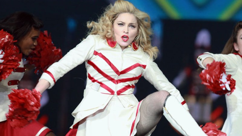 Madona durante su presentación en Nueva York de su gira "MDNA".