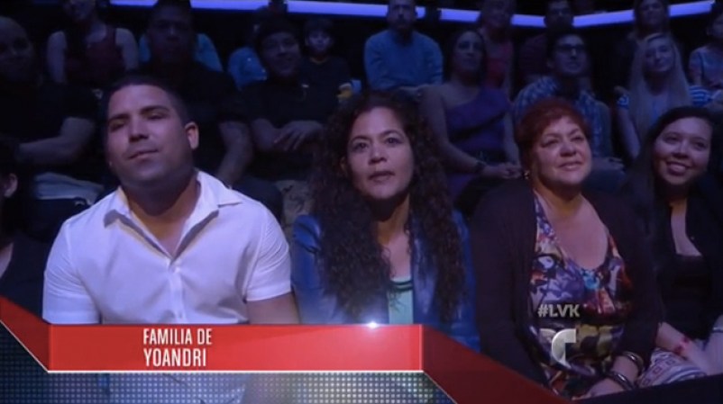 Su familia no podía faltar para darle su apoyo.