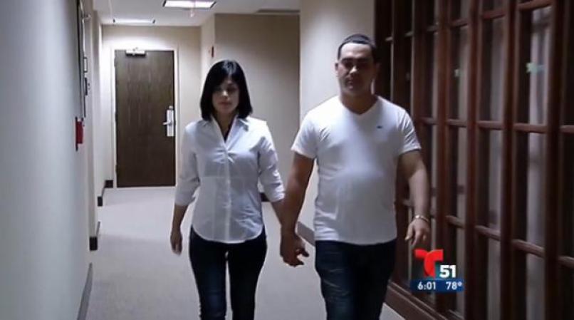 Dailén y su novio, quien la llevó al hospital.