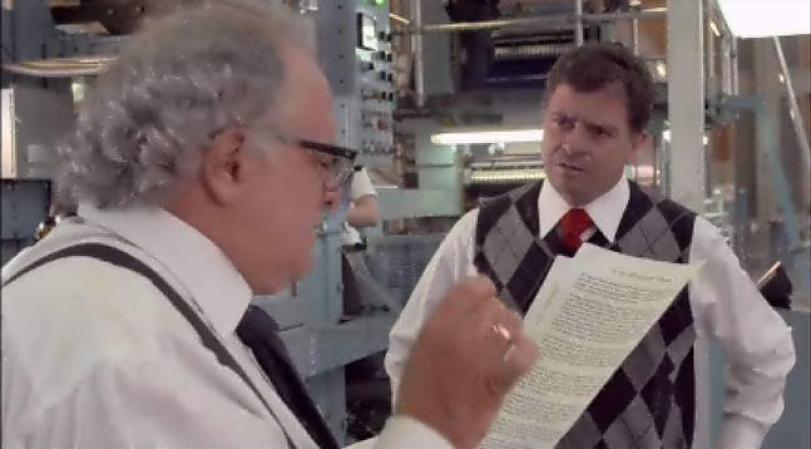 Don Guillermo decide parar las prensas y cambiar a última hora el editorial del día.