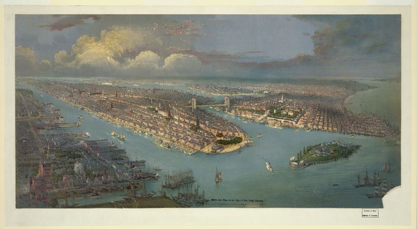Imágenes históricas del Puente de Brooklyn.