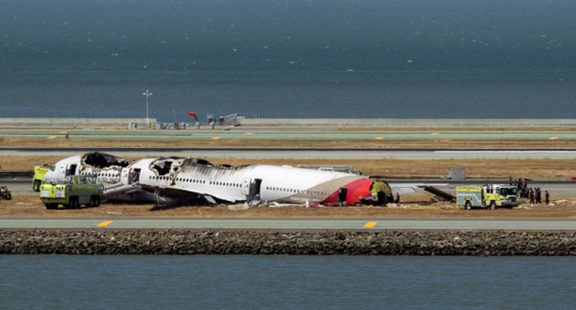 6 DE JULIO, 2013: Un Boeing 777 se estrella al aterrizar en San Francisco. Venía de Seúl.