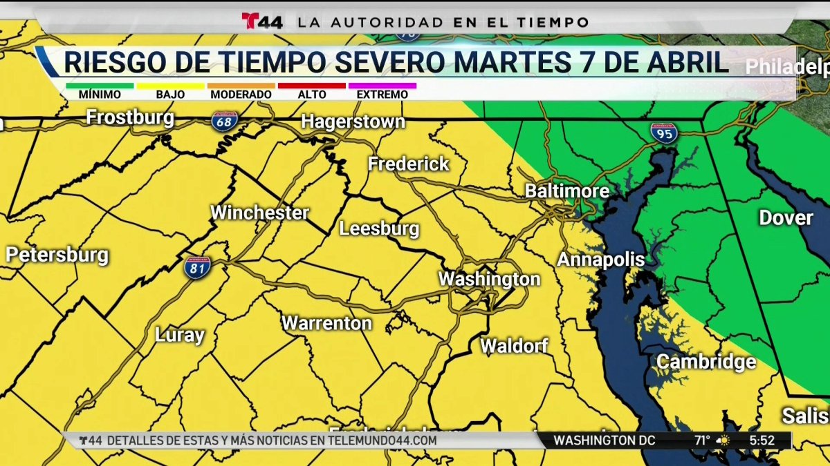 Pronóstico del tiempo para el martes, 7 de abril de 2020 Telemundo