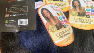 Samples of Pre-stretched Innocence EZBRAND Professional Antibacterial Braid hair extensions