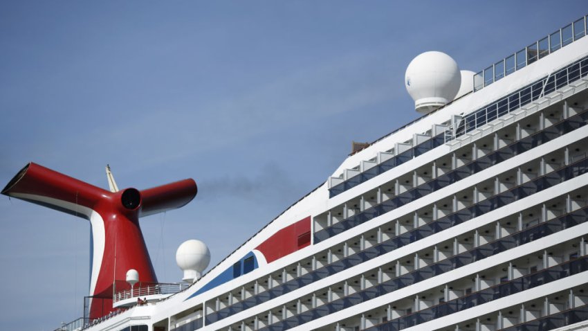 The Carnival Corp. Valor cruise ship sits docked at the Port of Galveston in Galveston, Texas, U.S., on Thursday, Feb. 16, 2017. The U.S. Census Bureau is scheduled to release international trade balance figures on March 7. Photographer: Luke Sharrett/Bloomberg via Getty Images