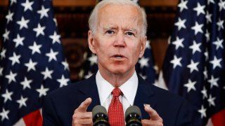 Democratic presidential candidate and former Vice President Joe Biden speaks in Philadelphia, June 2, 2020.