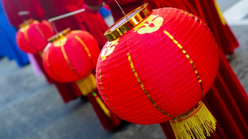 View of the celebrations of the New Chinese Year Rat anus in the neighbourhood of Usera, also know as the Madrid Chinatwon, in Madrid, Spain on 26 January  2020 (Photo by Oscar Gonzalez/NurPhoto via Getty Images)