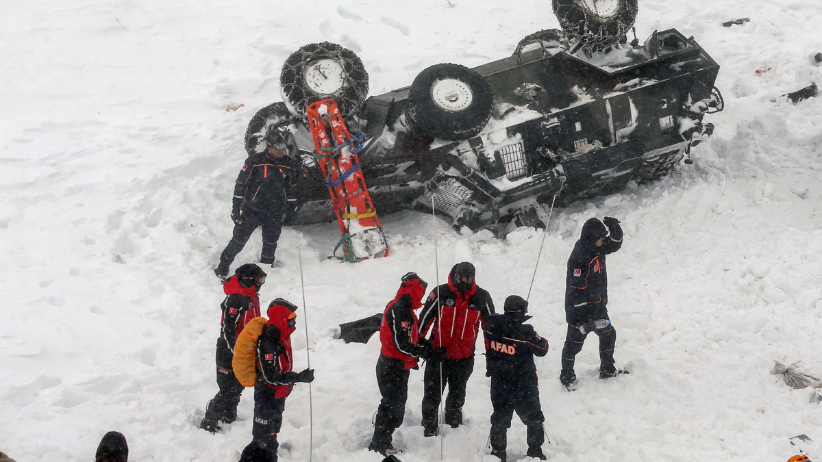 Resultado de imagen de Dos avalanchas dejan al menos 38 muertos en Turquía"