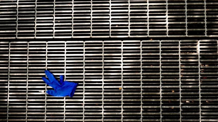 Glove on grate