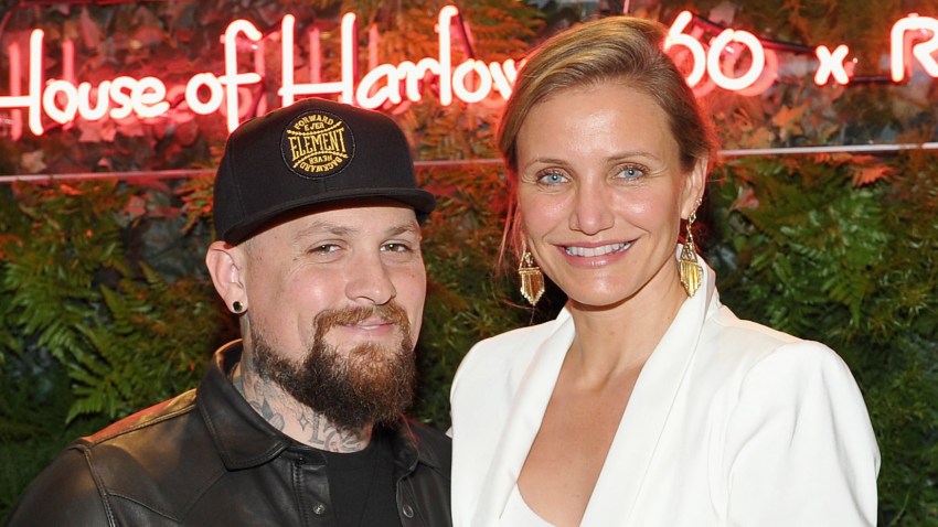 La actriz Cameron Díaz y su esposo, el guitarrista, Benji Madden, en un evento en Los Ángeles en junio de 2016.