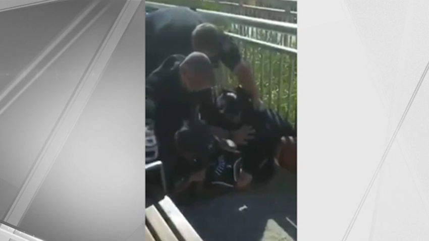 nypd officer uses banned chokehold technique to arrest man