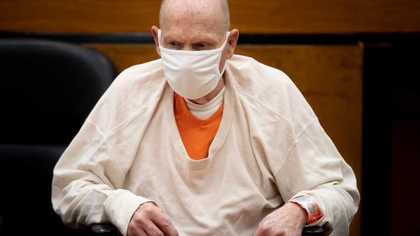 SACRAMENTO, CA – AUGUST 20: Joseph James DeAngelo is in the courtroom waiting for the third day of victim impact statements at the Gordon D. Schaber Sacramento County Courthouse on Thursday, Aug. 20, 2020, in Sacramento, Calif. DeAngelo, 74, admitted being the infamous Golden State Killer. He will be formally sentenced to life in prison on Friday under a plea agreement that allows DeAngelo to avoid the death sentence. The former police officer in California eluded capture for four decades. He has admitted 13 murders and nearly 50 rapes between 1975 and 1986. (Santiago Mejia/The San Francisco Chronicle via Getty Images)