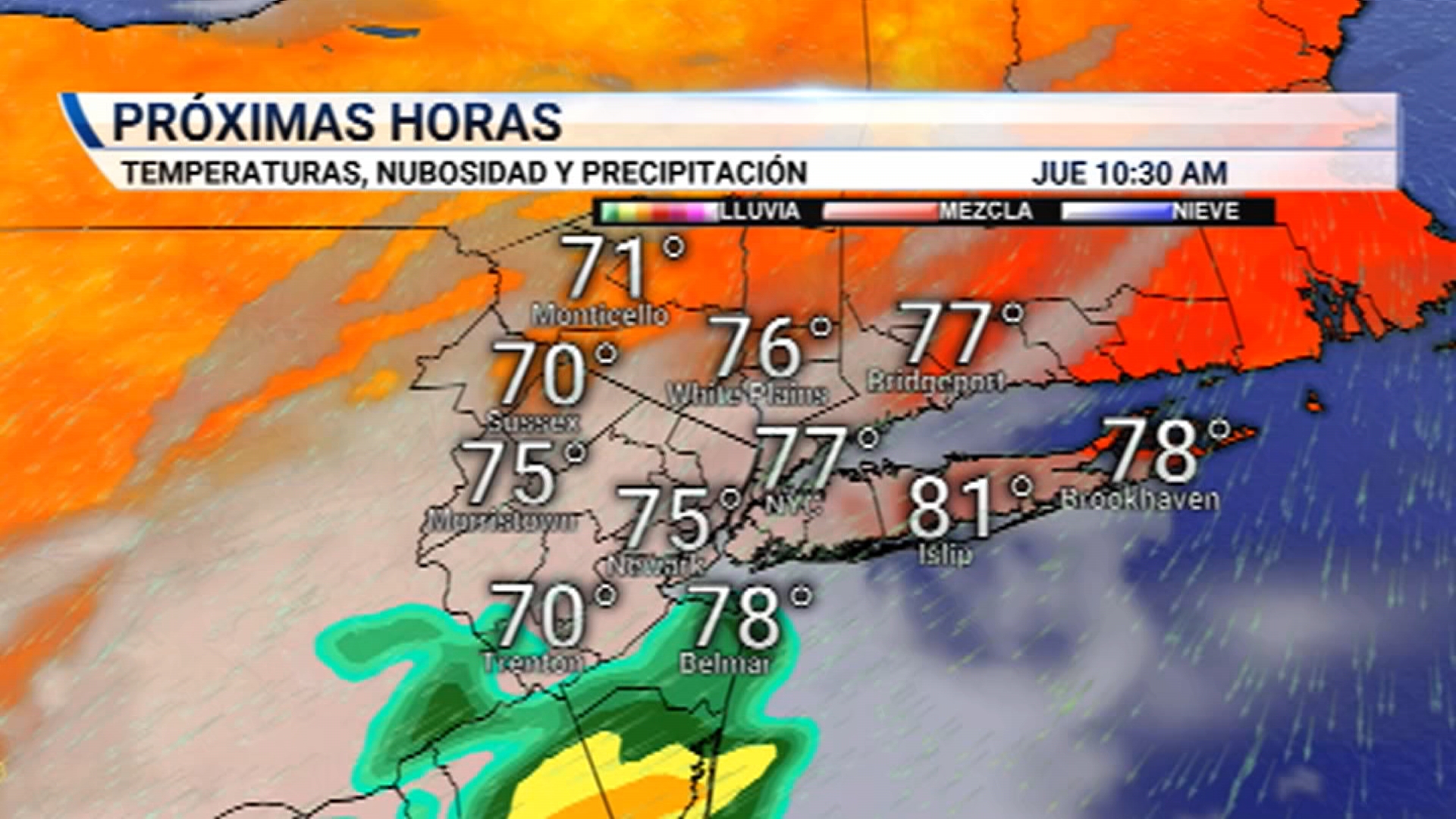 El pronóstico del tiempo para el 6 de agosto Telemundo New York (47)