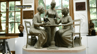 statue of Elizabeth Cady Stanton, Susan B. Anthony, and Sojourner Truth