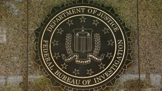 The FBI seal is seen outside the headquarters building in Washington, D.C., July 5, 2016.