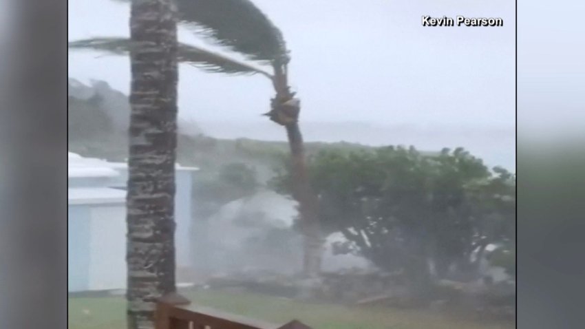 Captado en video: los vientos del huracán Paulette azotan las Bermudas