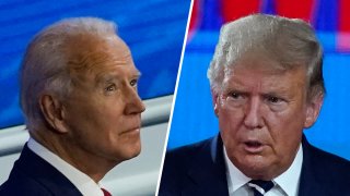 Democratic presidential candidate and former Vice President Joe Biden (left) and President Donald Trump (right).