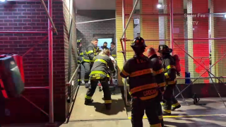 More than 75 firefighters responded to a fire reported shortly after midnight on the 24th floor of a 32-story building in Washington Heights