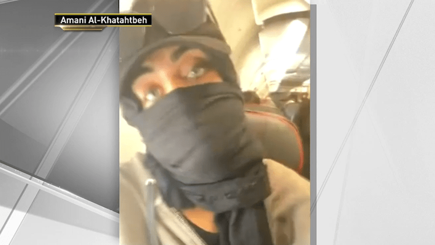 A Muslim woman was removed from a plane departing from Newark Airport after arguing with another passenger