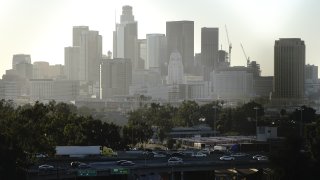 The downtown Los Angeles skyline.