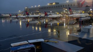 Delta airplanes at LaGuardia Airport