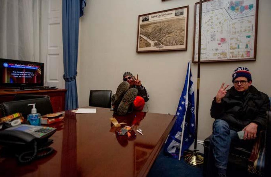 Photo of Justin McAuliffe Allegedly Inside Senate Office FBI
