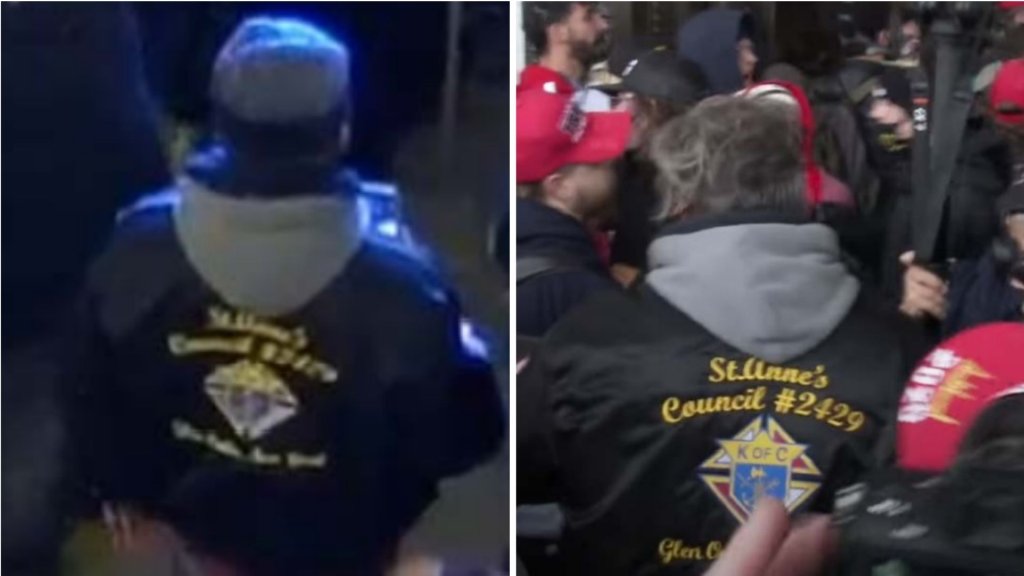 Philip Grillo wearing Knights of Columbus jacket