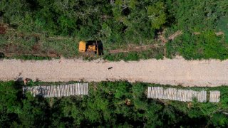 Construcción del Tren Maya en Yucatán