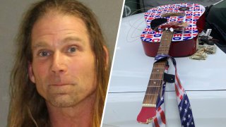 Robert Burck, known as the "Naked Cowboy," was arrested in Daytona Beach, Florida, on charges of panhandling and resisting arrest on March 6, 2021.