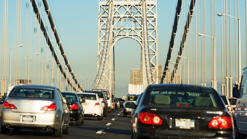 Cars moving across the George Washington Bridge, which connects New York City and New Jersey, and has been a major part of many commuters lives for decades. Close to 15% of New Jersey commuters work in other states, according to 2019 Census Bureau data.