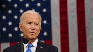 President Joe Biden speaks during a joint session of Congress at the U.S. Capitol in Washington, D.C., on Wednesday, April 28, 2021. Biden will unveil a sweeping $1.8 trillion plan to expand educational opportunities and child care for families, funded in part by the largest tax increases on wealthy Americans in decades, the centerpiece of his first address to a joint session of Congress.