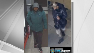 Police released a surveillance image of two men suspected of slashing a 53-year-old man in Greenwich Village last week.