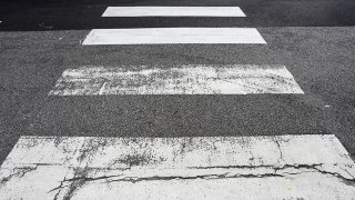 Crosswalk on the road