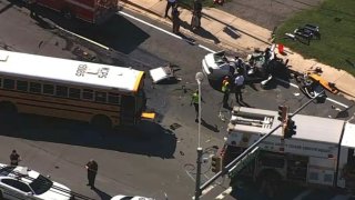 new hampshire avenue crash school bus