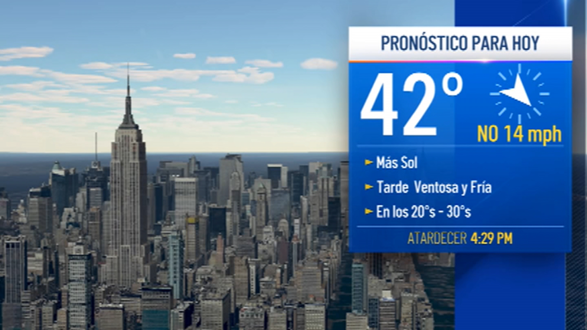 pronostico del tiempo en new york para noviembre