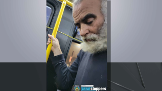 An unidentified man riding an MTA bus is wanted by police in a groping incident.