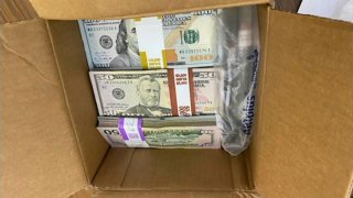 Cash found in box from anonymous donor