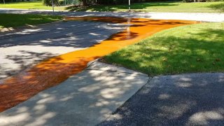 Discolored water from fire hydrants in Bowie