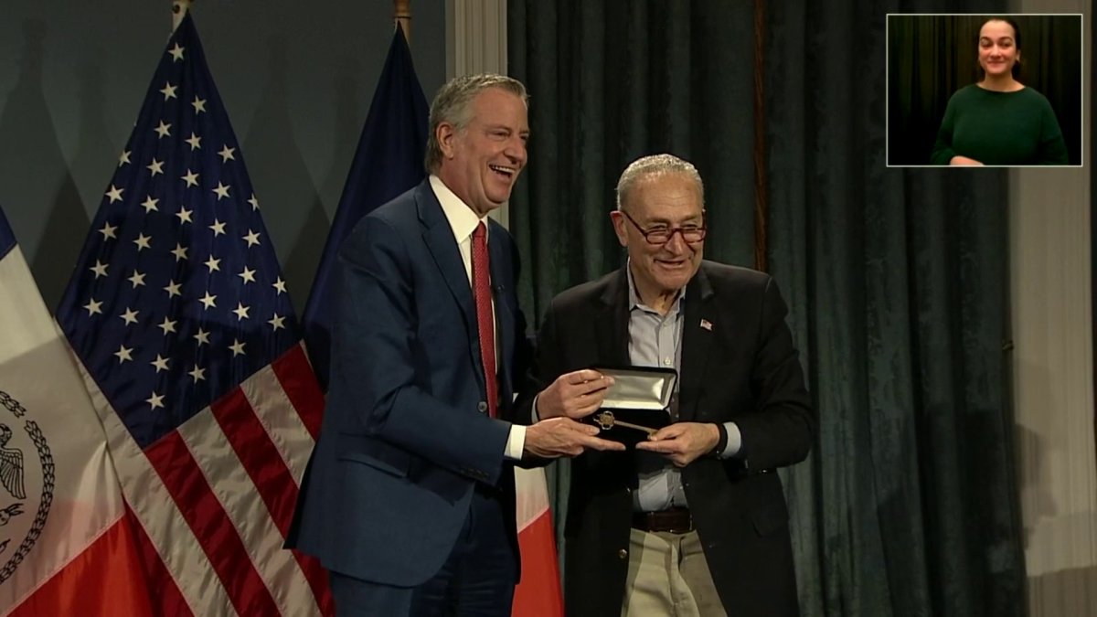 Chuck Schumer receives key to New York City – Telemundo New York (47)