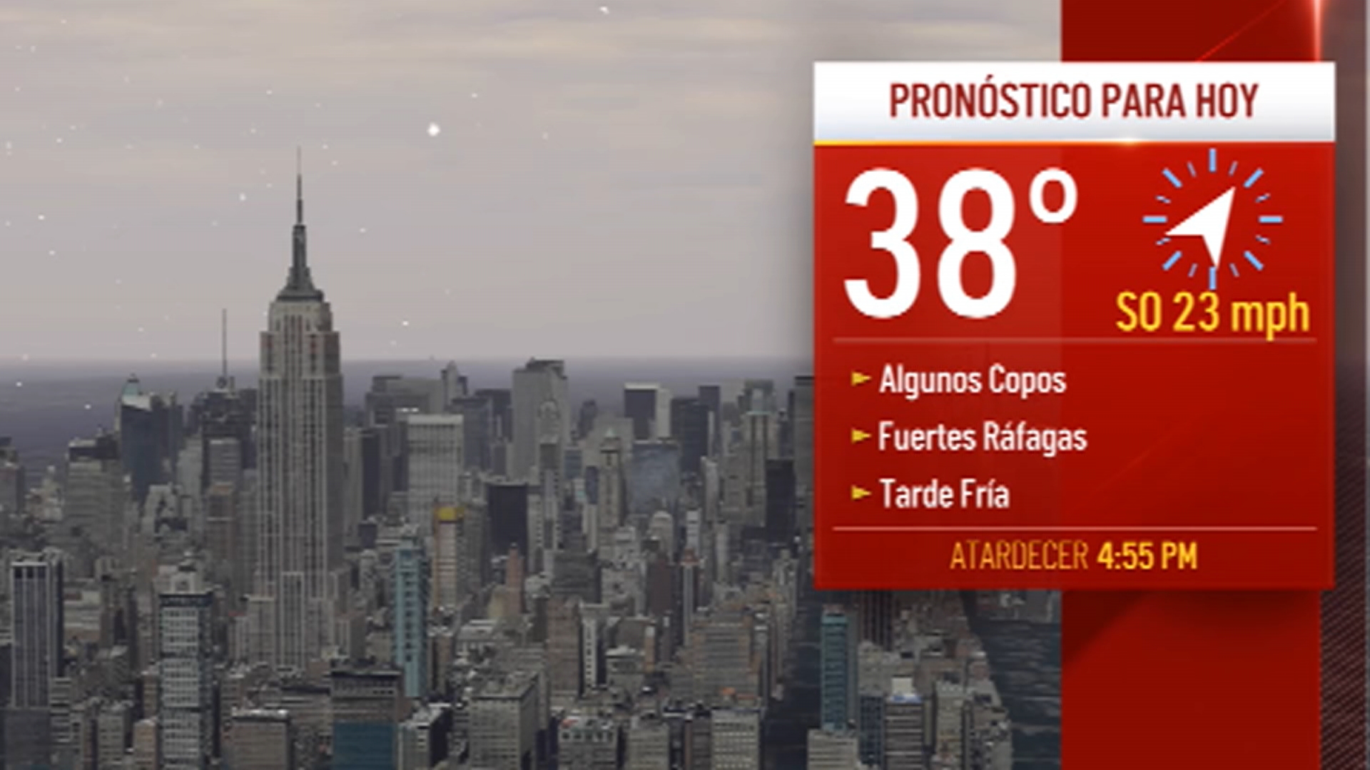 pronóstico del tiempo para hoy en nueva york