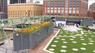 Rooftop park at Pier 57