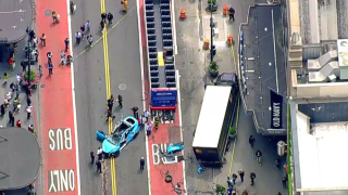 revel car crash herald square