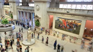 People exploring and walking around The Met