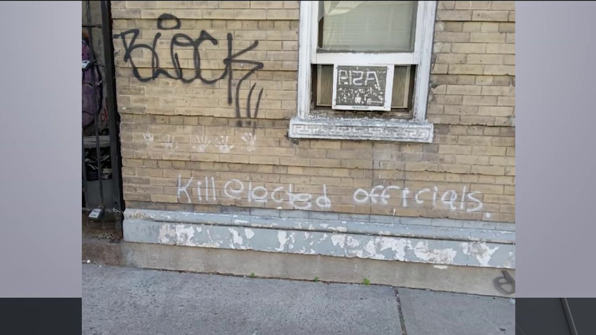 Violent anti-political graffiti found – NBC New York